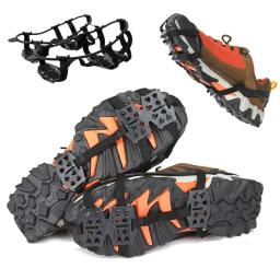 Anti-Slip Ice Grips Gripper para caminhadas, sapatos de escalada, picos, escalada Chain Crampon, tampa dos sapatos, M, L, 24 dentes, 1 par - Image 1