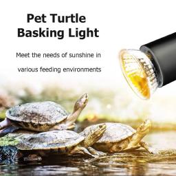 Lâmpada para répteis UVA e UVB, Basking para tartarugas, Luz UV, Luz de aquecimento, Espectro completo, Lâmpada solar para anfíbios, 25 W, 50 W, 75W, 1-10Pcs - Image 1