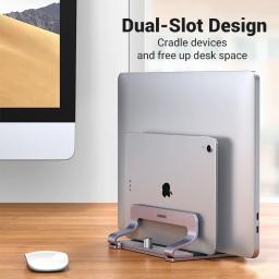 Ugreen portátil vertical suporte portátil dobrável de alumínio portátil suporte tablet suporte para macbook ar pro pc 17 polegada - Image 2