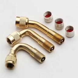 1/4 unidades 45 °   90 °   135 °   Adaptador de válvula dobrada em ângulo de grau, adaptador de extensão de válvula de tubo de pneu para motocicleta, caminhão, carro, moto, bicicleta - Image 1