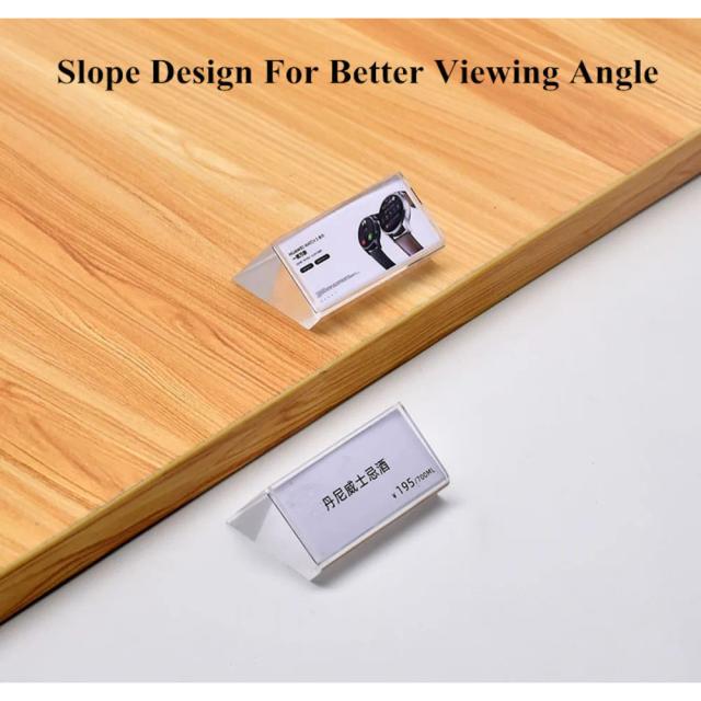 Suporte de Sinal Acrílico Mini 50x25mm para Mesa