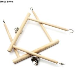 Gaiola de madeira para pássaros, suporte de brinquedo de papagaio natural com balanço de madeira para animais de estimação, 1 peça - Image 5