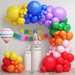 Colorido arco-íris balão Garland Arch Kit, balão de látex, decoração do casamento, festa de aniversário, crianças, decoração do chuveiro do bebê, multicolor - Image 1