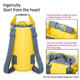 PVC impermeável Dry Bag, ombro duplo, Outdoor Sport Bag para Trekking, flutuante, vela, canoagem, canoagem, natação, mochila de armazenamento - Image 4