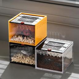 Inseto Breeding Box Terrários, Recipiente para incubação de répteis pequenos Caixa de alimentação acrílica Tanque de gaiola para escorpiões - Image 1