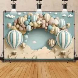 Contexto de balão colorido para festa, porta arqueada, quebra de bolo, chuveiro de bebê recém-nascido, menina e menino, primeiro aniversário, fundo fotográfico - Image 4