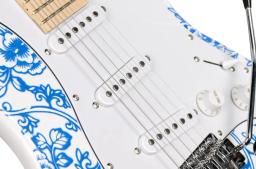 HUASHENG-Guitarra Elétrica Estilo Chinês para Adultos e Crianças, Basswood Iniciante, 6 Cordas, OEM, ODM, 39" - Image 6