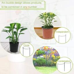 Estacas de suporte de plantas, metade do metal redondo, gaiola e suporte de jardim, suporte de plantas verdes, borda do anel para flor, interior, 6pcs - Image 5