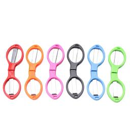 12 pçs multifunction 8 palavras dobrar tesoura alça de plástico aço inoxidável student papelaria artesanato artesanal crianças diy ferramenta - Image 5