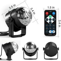 Asymmetric Fashing Luz com Controle Remoto, Lâmpada de Palco, Disco Ball Lâmpadas, Casa, Festas de Sala, Aniversário, Casamento, Bar, 1-4Pack - Image 6