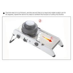 Ajustável Aço Inoxidável Mandoline Slicer, Julienner Vegetal, Ralador, Cebola, Fatiador de Batata, Cortador, KC0326, 18 Tipos - Image 4