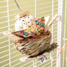 Papagaio colorido mastigando brinquedos, Foraging Shredder, gaiola pendurada, acessórios para calopsita, periquitos, Lovebird, saúde, 3 pcs - Image 5