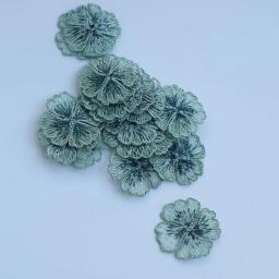 20 pc/lote diy artesanato suprimentos bordado flor remendos para vestuário remendos florais para sacos decorativos parches apliques - Image 4
