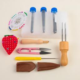Multi-estilo agulha feltrando kit para feltragem de lã, ferramentas artesanais DIY com alça de madeira maciça, agulhas - Image 6
