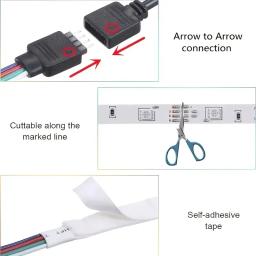 Flexível RGB Fita LED Lâmpada, 16 Milhões de Cores, Adequado para 24V DIY Festival, Halloween, Decoração do Partido, 16 Luzes por Metro - Image 4