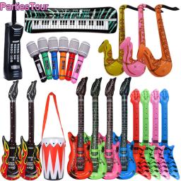 Brinquedo inflável estrela rock, adereços festa, teclado saxofone guitarra, brinquedos rock piano, decoração de festa karaoke - Image 1