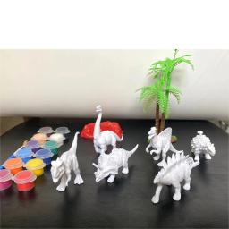 Brinquedos de dinossauro pintura conjunto de artesanato de dinossauro para crianças pintura arte conjuntos para crianças com 6 dinossauro pintar seu próprio kit para 3-7 anos - Image 6