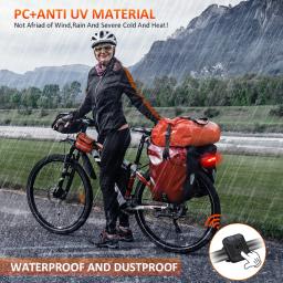 Anchtek-Alarme de bicicleta sem fio com turn signal, Carregamento USB, Lâmpada traseira do freio de bicicleta com suporte de montagem, IP65 impermeável - Image 4
