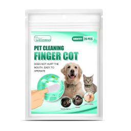 Tecido não tecido Dental Wet Wipes para cão e gato Escova de dentes, 20 pcs - Image 2