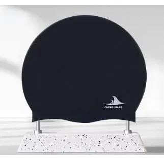 Touca de natação de silicone das mulheres dos homens nadar piscina esporte aquático mergulho banho cabelo longo à prova dwaterproof água bonés chapéu para adultos adolescente crianças novo - Image 1