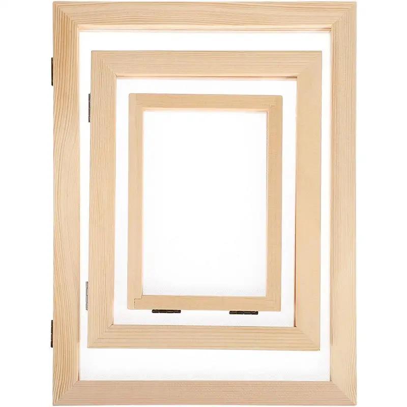 Artesanato De Madeira Artesanato Kit, Artesanato De Papel DIY, Moldura De Dupla Camada, Fazendo Molduras, 3 Pcs - Image 1