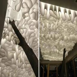 Tecido De Papel Branco Em Forma De Onda, Pano De Fundo De DIY, Loja Exposição Decoração De Teto, Única e Criativa, Materiais De Designer - Image 1