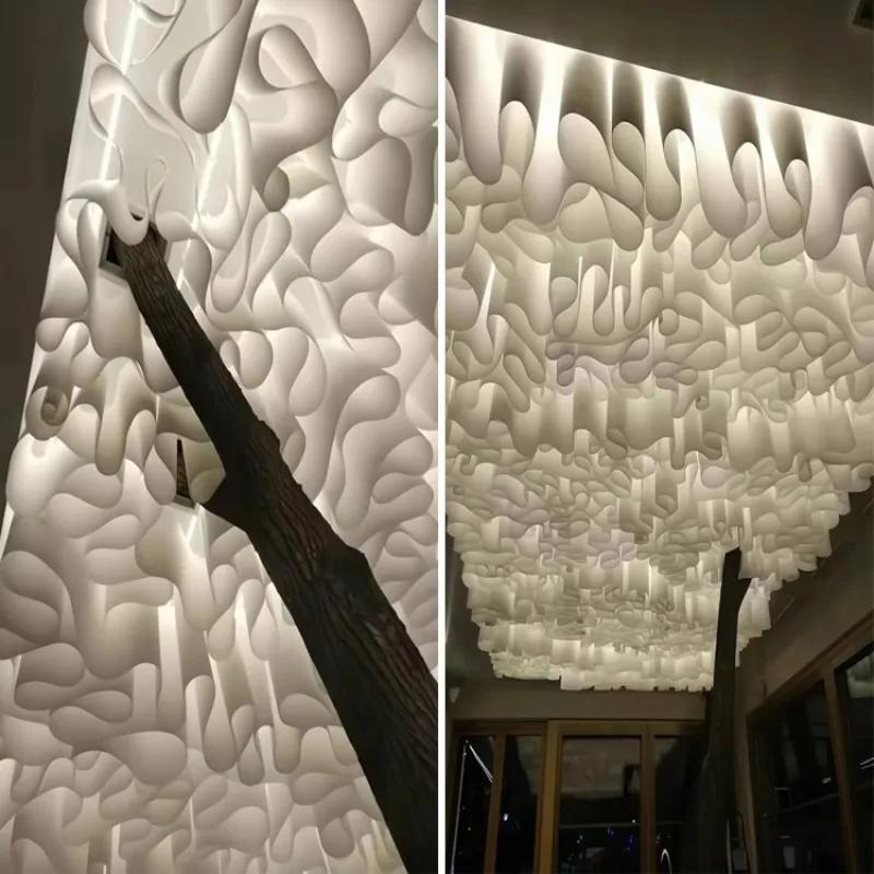 Tecido De Papel Branco Em Forma De Onda, Pano De Fundo De DIY, Loja Exposição Decoração De Teto, Única e Criativa, Materiais De Designer - Image 1