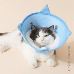 Colar de cone ajustável para animais, Após a cirurgia, Evitar arranhões e prevenção de vazamentos, Anti-mordida, Gatos - Image 5