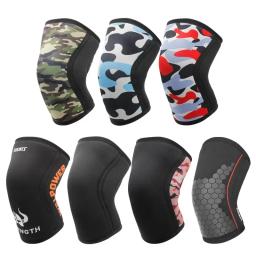 1 pçs 7mm neoprene joelheiras para levantamento de peso compressão joelheira suporte para agachamentos crossfit treinamento treino - Image 1