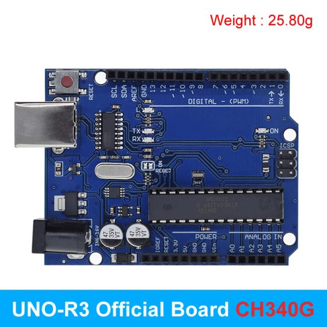 Conjunto Arduino UNO R3 com WiFi WeMos ESP8266 e componentes ATMEGA16U2 e ATMEGA328P