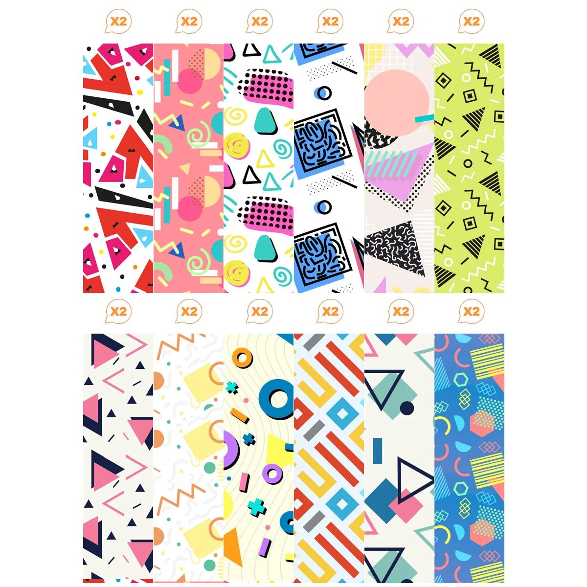 Fundo colorido Scrapbook Paper, Material Decoração do feriado, Papel de Embrulho, Qualquer Ocasião, Especialidade Origami Paper, 24Pcs - Image 1