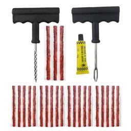 Conjunto de ferramentas para reparo de pneus de carro, kit de reparo rápido para bicicleta, motocicleta, pneu sem câmara de ar, com cola, listras de borracha - Image 1