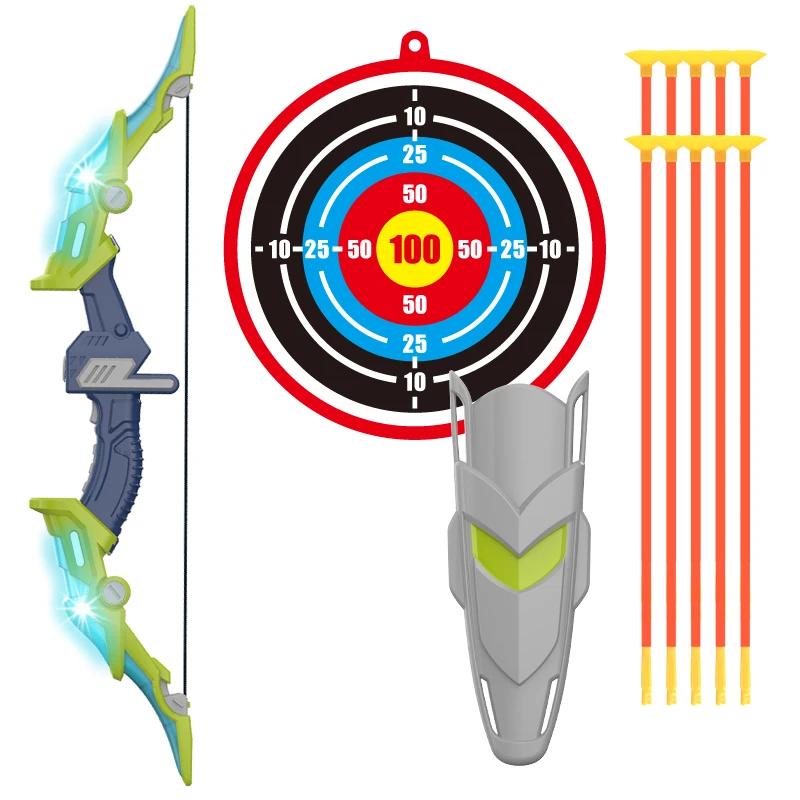 Arco e flecha Light-up Conjunto de tiro com arco para crianças, brinquedo para meninos e meninas de 3, 4, 5, 6, 7, 8, 9, 10, 11, 12 anos, brinquedo do tiro, presente do Natal - Image 1
