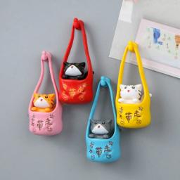 Frigorífico miniatura adesivos para crianças, ornamento gato, gatinho estátua, decoração para casa, acessórios de cozinha, presente para crianças - Image 3