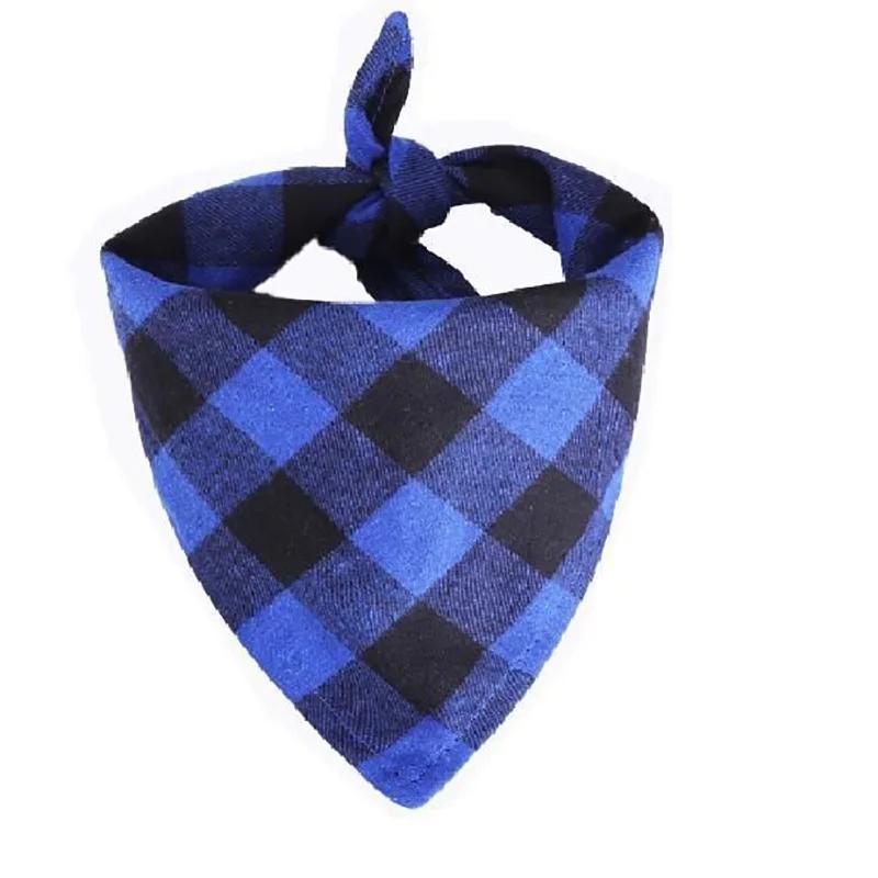 Toalha de saliva xadrez clássica para animais, bandana de cachorro, lenço de gato, lenço de cachorro, vermelho, preto, acessórios - Image 1