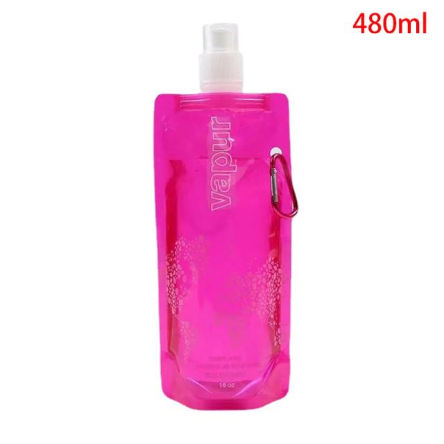 Garrafa Dobrável Ultralight Portátil para Atividades ao Ar Livre - Ideal para Caminhadas e Camping (350ml e 480ml)