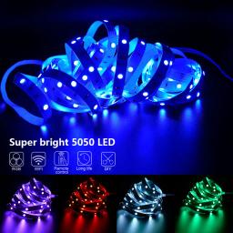 Luzes de tira LED para festa doméstica, iluminação RGB, sincronização de música, mudança de cor, 5050 ,5V, 1m-5m, 16 milhões de cores - Image 4