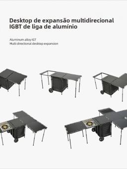 Mesa Tática Helinox de Expansão Infinita em Liga de Alumínio Pknk, Mesa de Piquenique Dobrável Leve para Cam ao Ar Livre Igt - Image 3