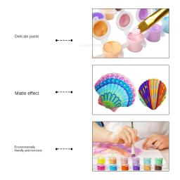Tiras impermeáveis de tinta acrílica, pintura de parede DIY, artesanato de boneca pintados à mão, arte grafite, 3ml, 12 cores - Image 4
