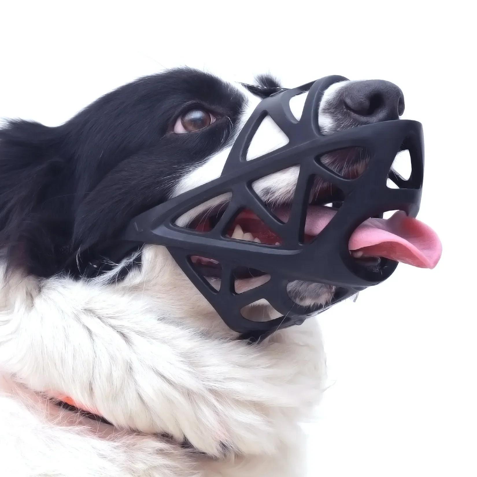 Ajustável macio Silicone Dog Muzzles, Anti Biting Pet Boca Máscara, Pequeno Médio e Grande Cães, Parar de latir, Mastigar Cesta, 4 Tamanhos - Image 1