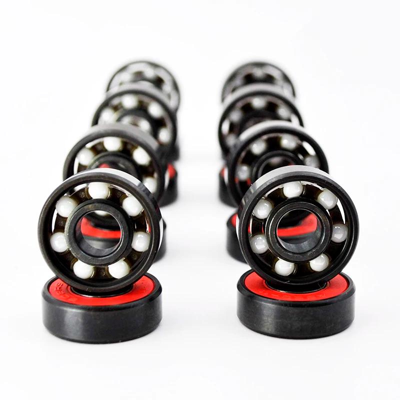 Rolamento de esferas cerâmico híbrido, 8/16 peças, 608 2rs, 8*22*7mm, alta velocidade, patins, roda de skate, rolamentos de longboard em miniatura - Image 1