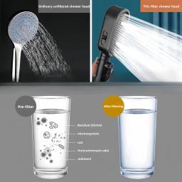 Chuveiro portátil pressurizado doméstico Chuveiro filtrado de três velocidades Bocal do aquecedor de água Acessórios do banheiro - Image 4