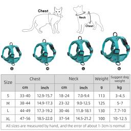 Conjunto de arnês e trela para cães de estimação, cães pequenos e médios, colete reflexivo ao ar livre de gatos, colete sólido ajustável para cachorros - Image 3