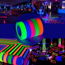 Yomdid 1pc fita reativa uv luz negra diy fita fluorescente de néon que brilha no escuro neon gaffer tema decoração de aniversário suprimentos - Image 3