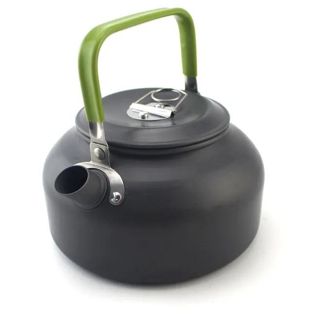 Kit de Panelas de Acampamento Portátil Dobrável, Utensílios De Alumina Dura, Equipamento De Economia De Espaço, Resistência Ao Calor Para 2-3 Pessoas, Piquenique - Image 1