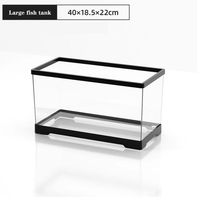Tanque de Tartarugas Transparente com Dreno Inferior e Plataforma para Répteis e Anfíbios - Ideal para Aquários e Criação.