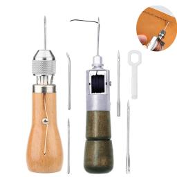 Kit de costura de couro Awl Ferramentas artesanais, máquina de costura manual Speedy Lock Stitcher, Conjunto de agulhas de rosca DIY Shoemaker Canvas Repair Tool - Image 1