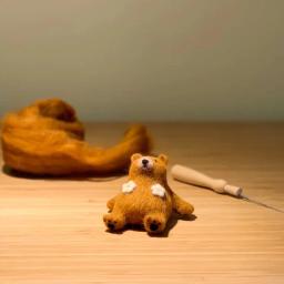 66s cor marrom série lã fibra flor animal lã felting artesanal fiação diy artesanato materiais ferramenta felting lã - Image 2