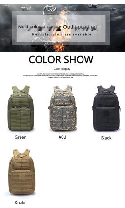 Mochila Tática Molle Impermeável, Sacos Esportivos, Camping, Caminhadas, Trekking, Pesca, Caça, Ao Ar Livre, 45L - Image 2