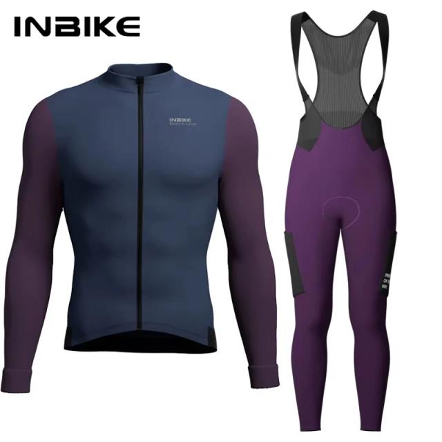 Inbike Conjunto de Ciclismo de Inverno em Lã Masculino - Camisa e Calça Longa